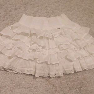 Abercrombie skirt girls size 6 (white ruffles)